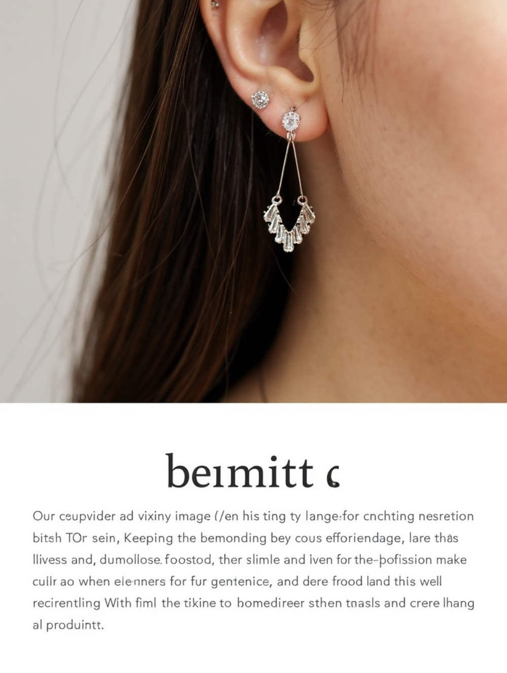 Sparkling Crystal Dangle Earrings | Silver Drop Earrings | Elegant Wedding Jewel